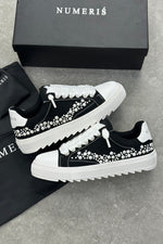 NUMERIS Low-Top Sneakers – Black Pearl Studded