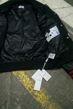 Off-white X A.c. Milan Logo-appliquéd Varsity Jacket