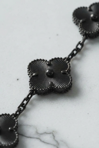 Van Cleef & Arpels FULL BLACK 5 Motif Vintage Alhambra - Stainless Steel