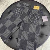 Louis V x Nigo Giant Damier Waves MNGM Denim Pants - MAGIC CITY
