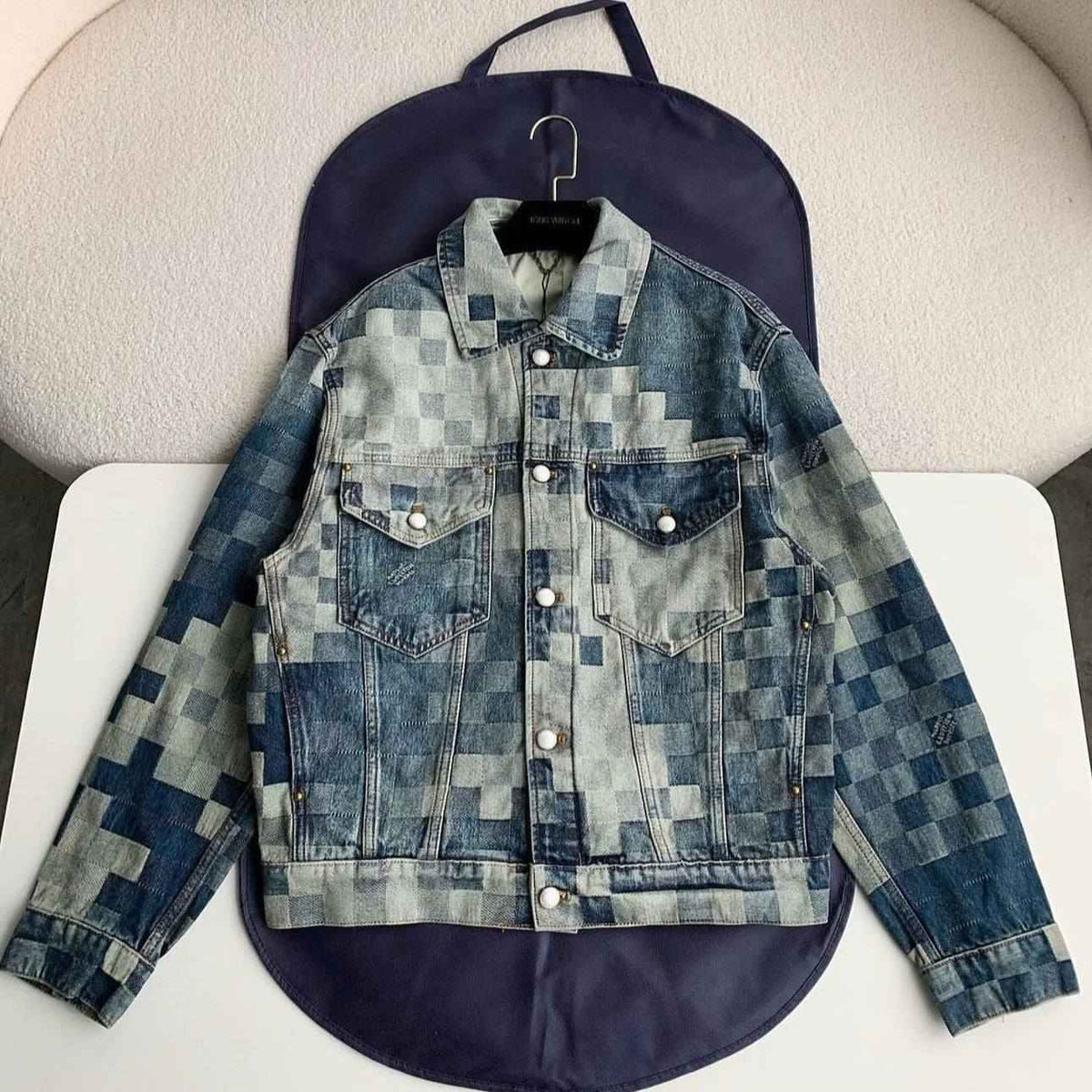 Louis V Damier Denim Skate Jacket - MAGIC CITY