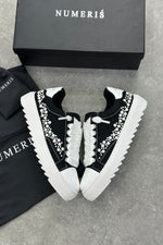 NUMERIS Low-Top Sneakers – Black Pearl Studded