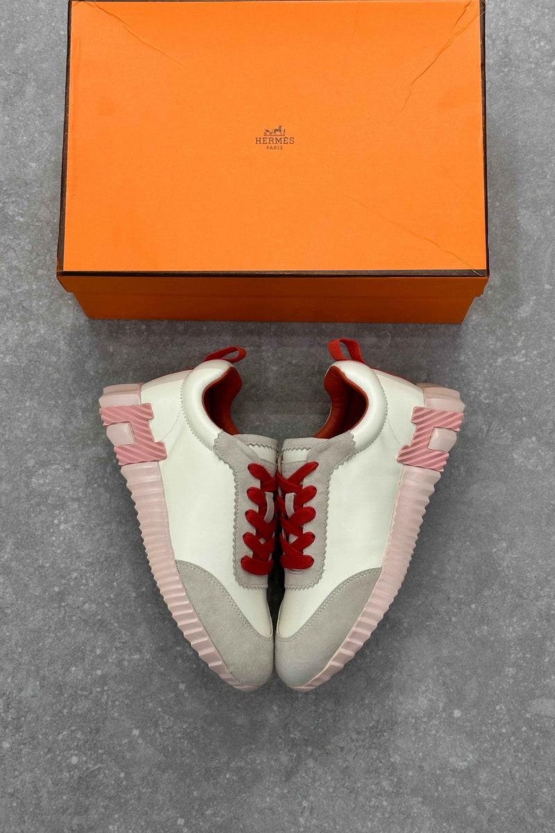 Hermès Bouncing Sneaker – Cream Pink Sole