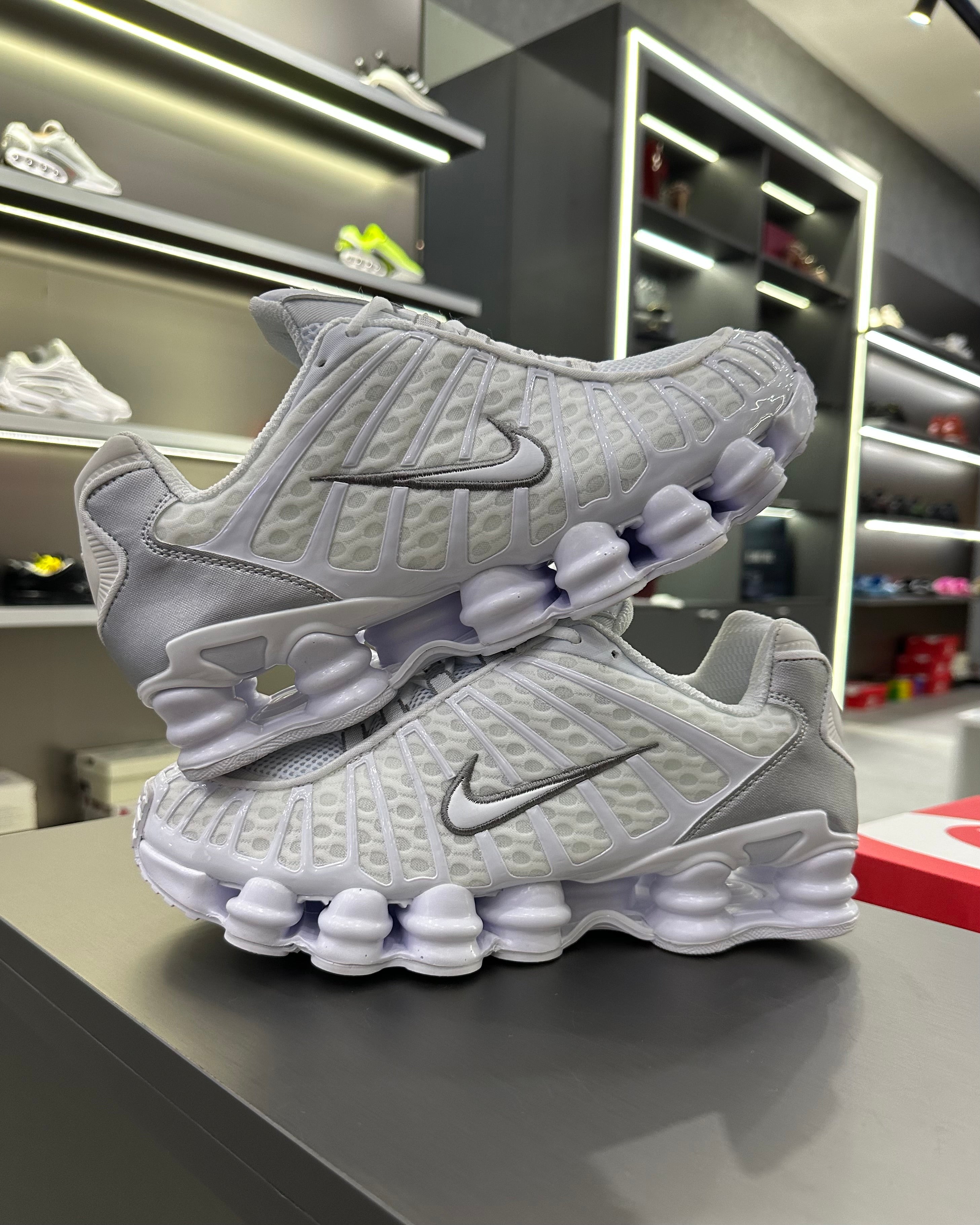 Nike Shox TL White Metallic Silver