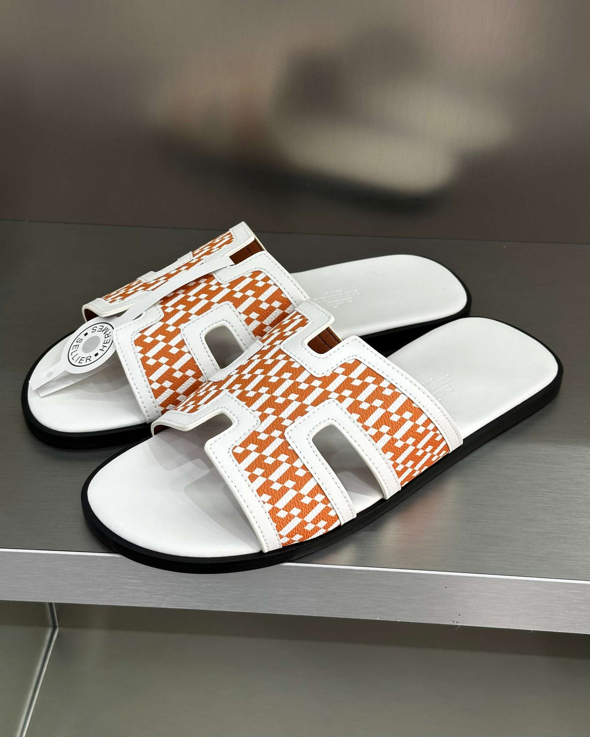 Hermês Sandal Izmir Orange / White - MAGIC CITY