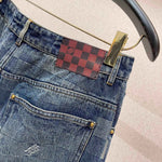 Louis V Damier Denim Skate Pants - MAGIC CITY