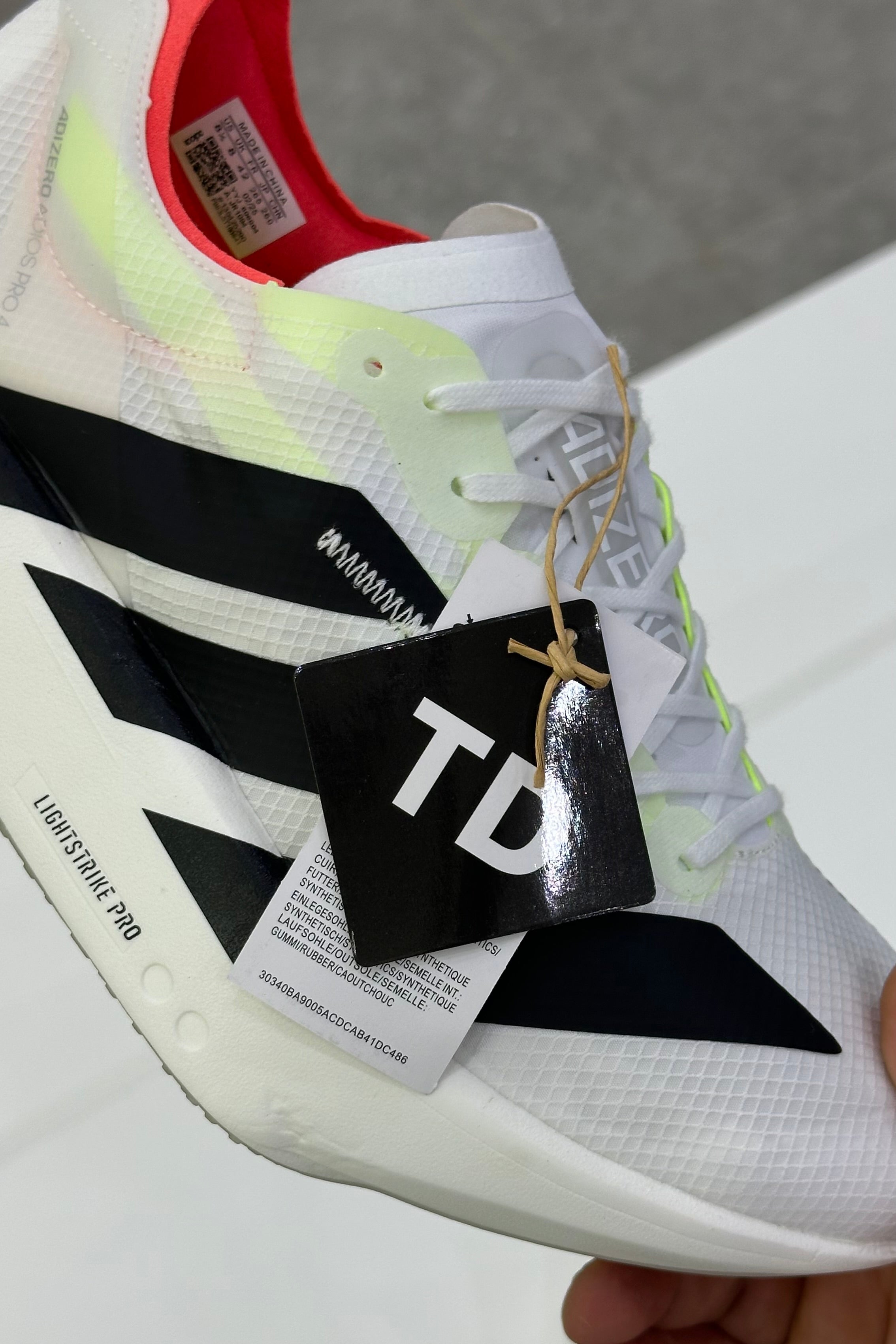 Adidas Adizero Adios Pro 4 White Black