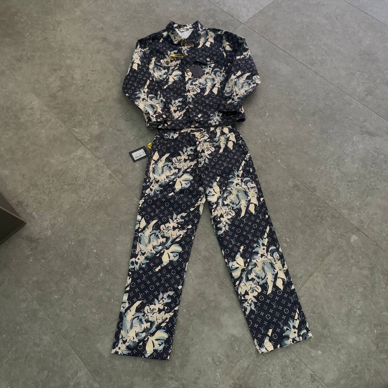 Louis V Monogram Printed Denim