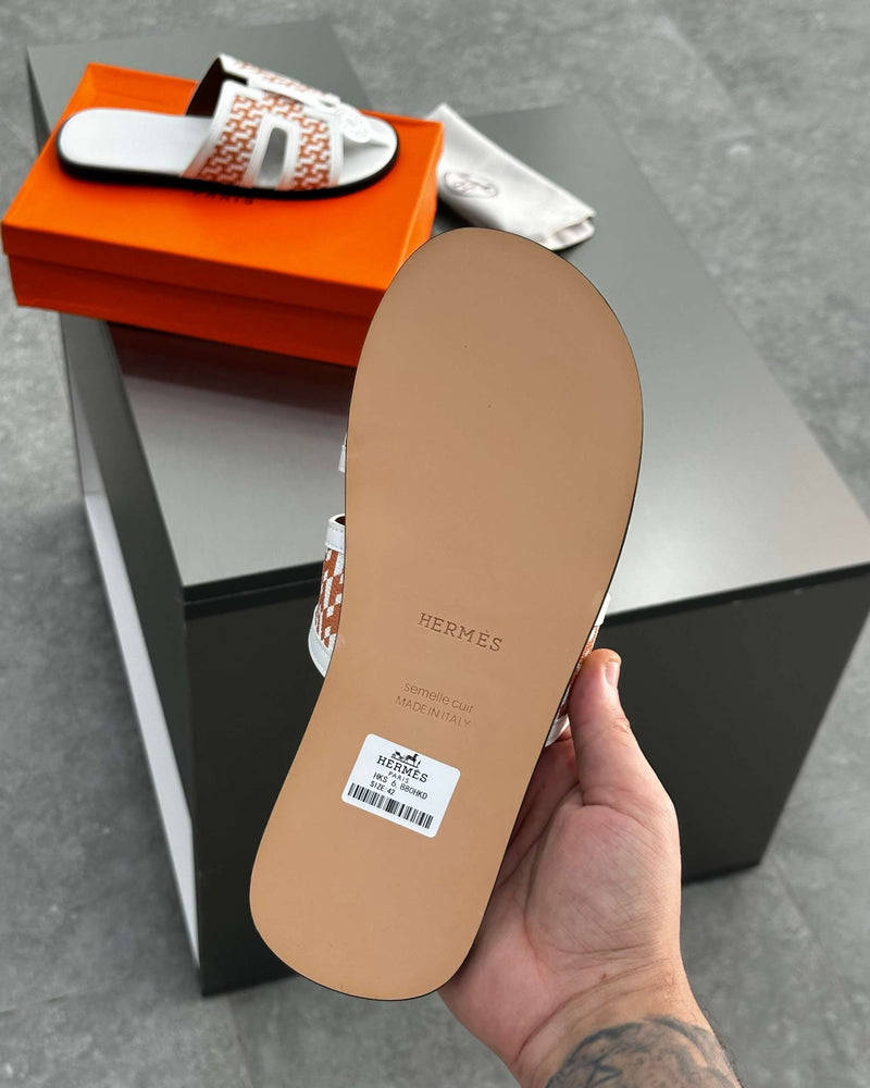 Hermês Sandal Izmir Orange / White - MAGIC CITY