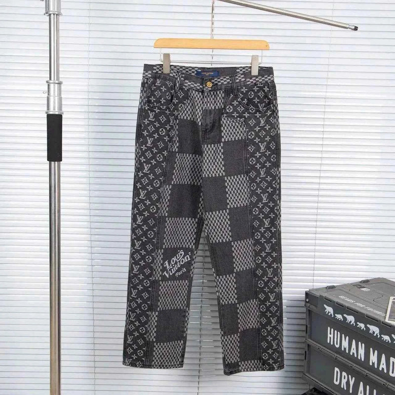 Louis V x Nigo Giant Damier Waves MNGM Denim Pants - MAGIC CITY