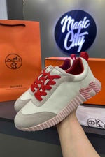 Hermès Bouncing Sneaker – Cream Pink Sole