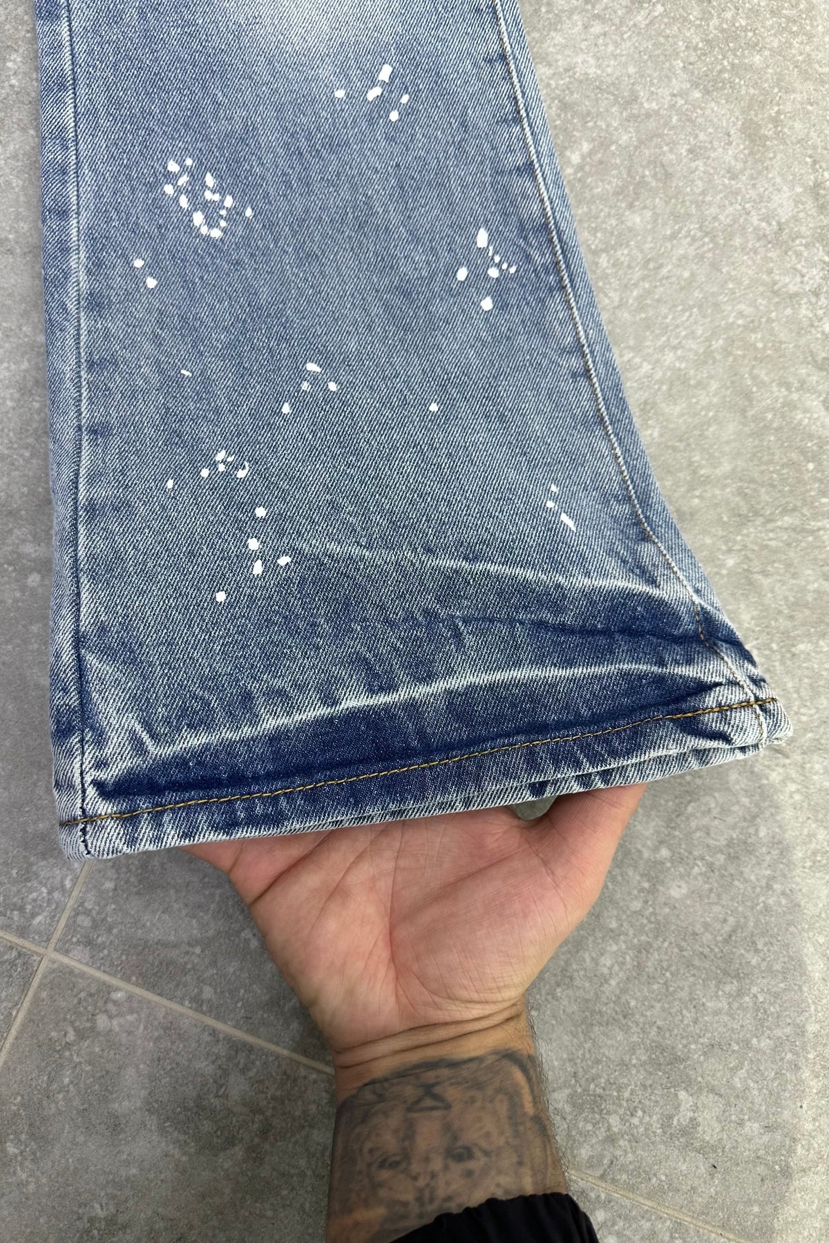 GALLERY DEPT Flared Jeans Paint Splatter - Blue