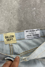 GALLERY DEPT Flared Jeans Paint Splatter – Light Wash Blue