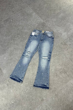 GALLERY DEPT Flared Jeans Paint Splatter - Blue