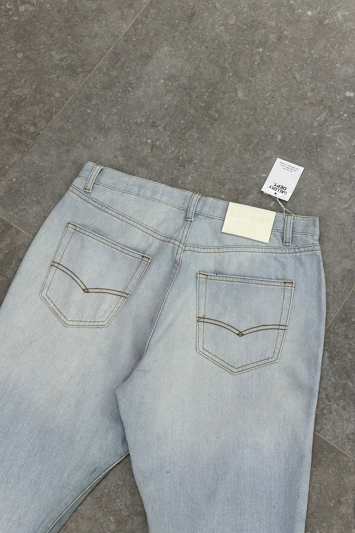 GALLERY DEPT Flared Jeans Paint Splatter – Light Wash Blue