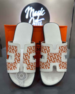 Hermês Sandal Izmir Orange / White - MAGIC CITY