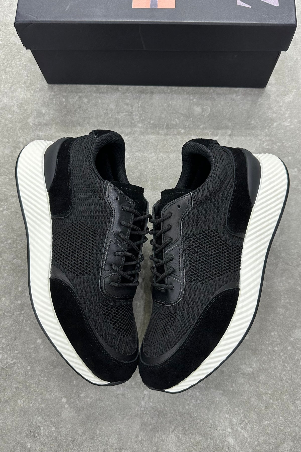 Zegna Techmerino Wool Sneakers - Black - MAGIC CITY