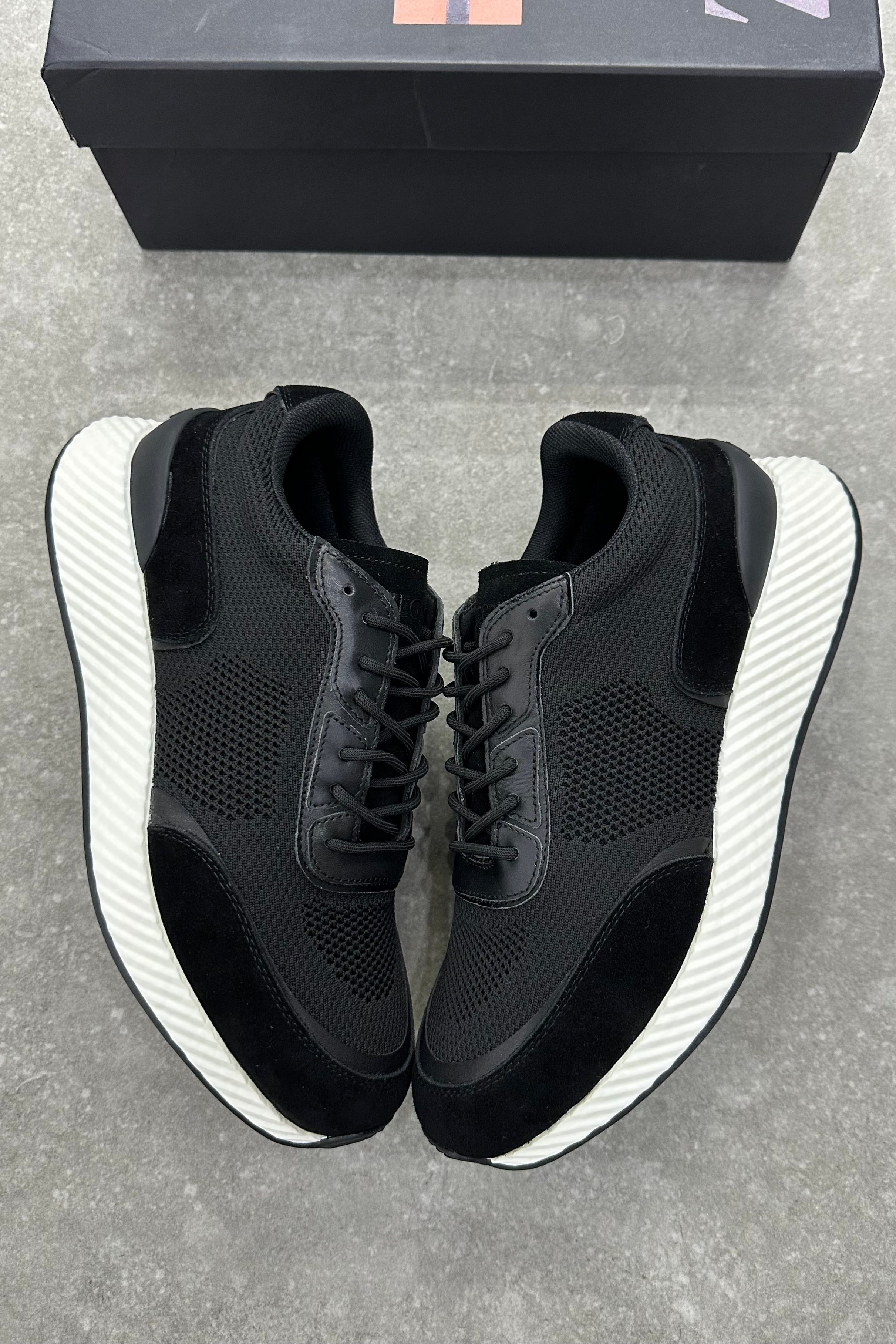 Zegna Techmerino Wool Sneakers - Black - MAGIC CITY