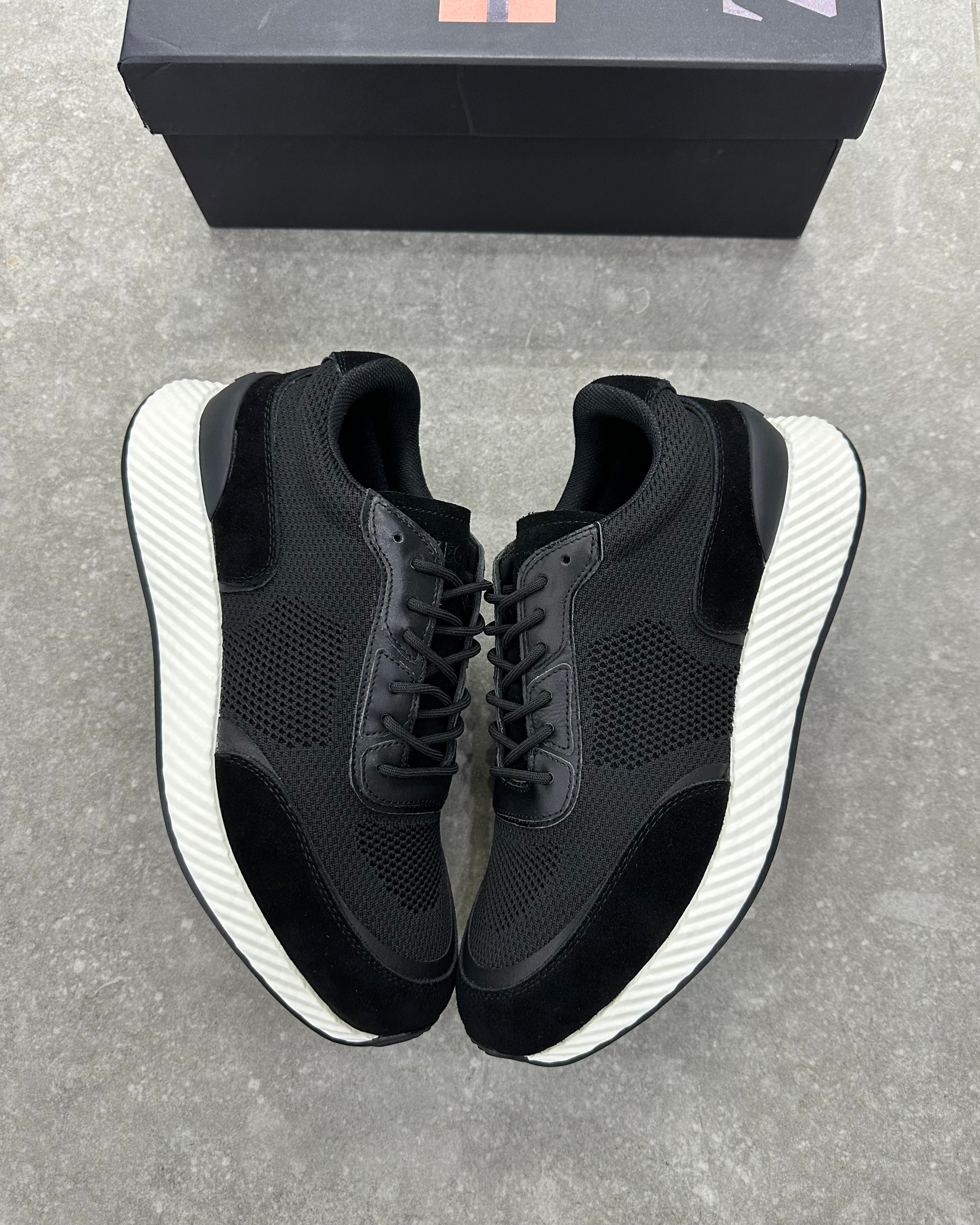 Zegna Techmerino Wool Sneakers - Black