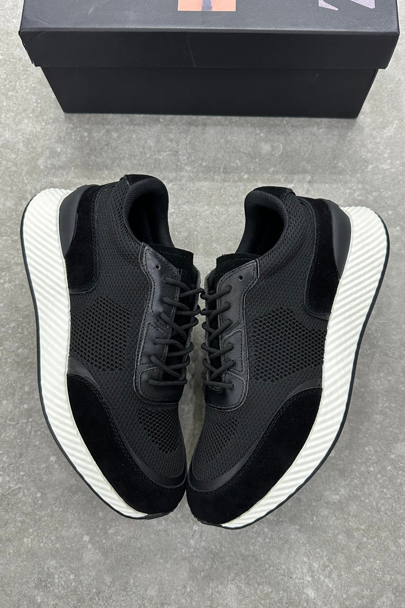 Zegna Techmerino Wool Sneakers - Black - MAGIC CITY