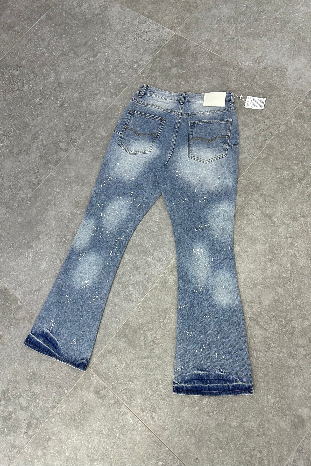 GALLERY DEPT Flared Jeans Paint Splatter - Blue