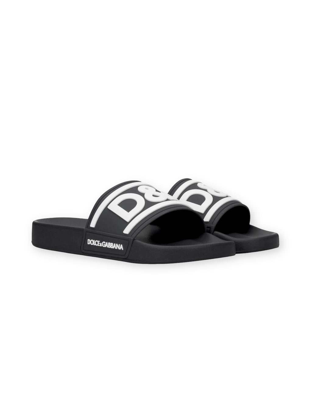 D&G Beachwear Sliders Black