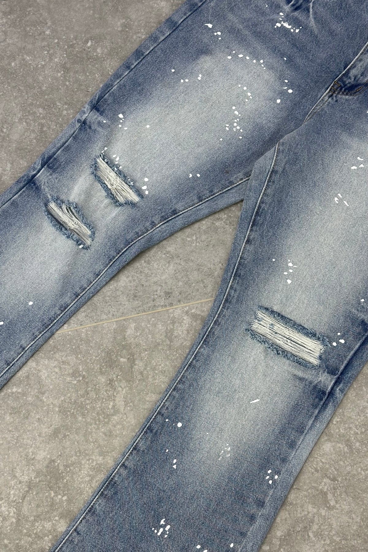GALLERY DEPT Flared Jeans Paint Splatter - Blue