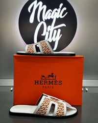 Hermês Sandal Izmir Orange / White - MAGIC CITY