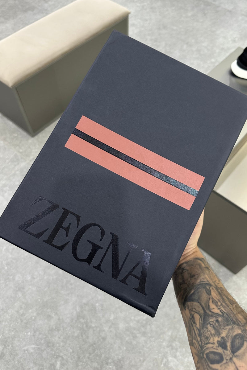 Zegna Techmerino Wool Sneakers - Black - MAGIC CITY