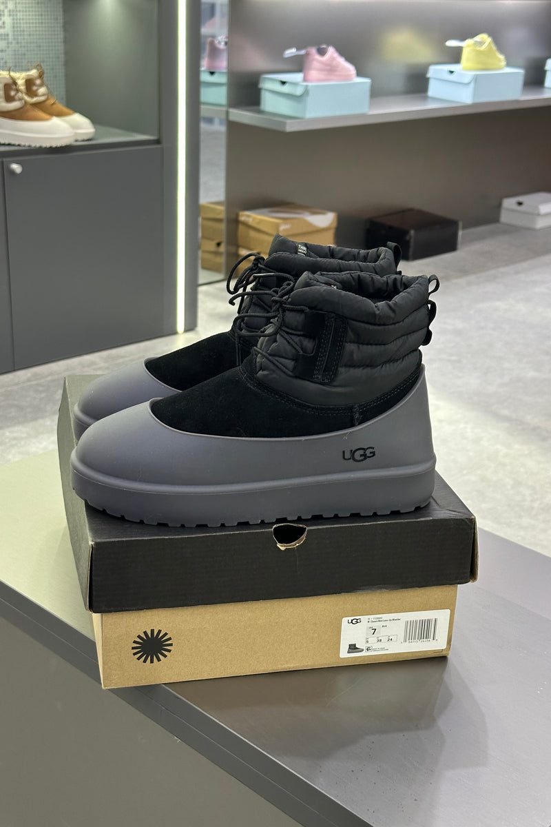 UGG Classic Mini Lace-Up Weather Boot - Black