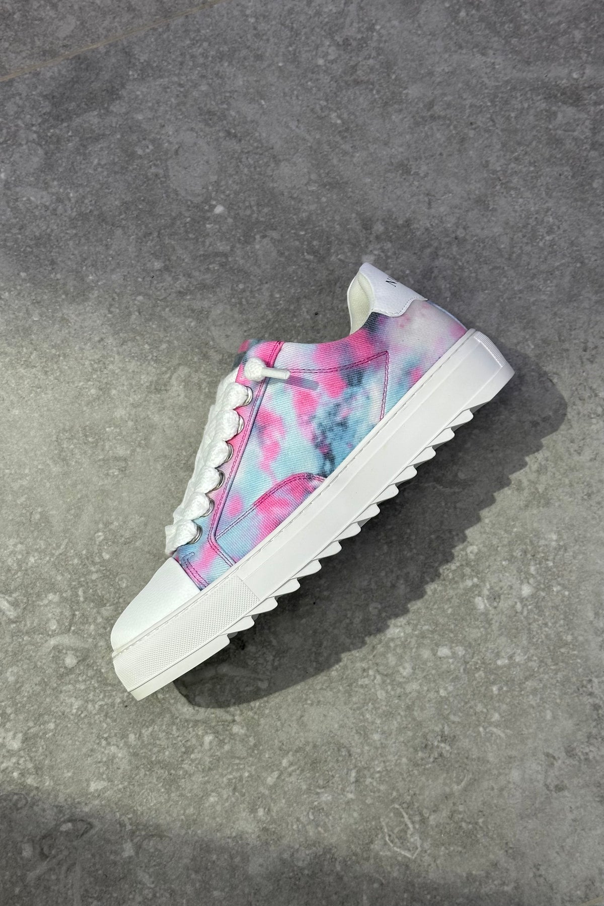 NUMERIS Low-Top Sneakers – Pink Teal Tie-Dye