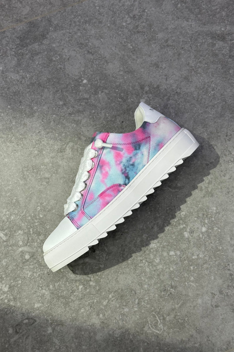 NUMERIS Low-Top Sneakers – Pink Teal Tie-Dye