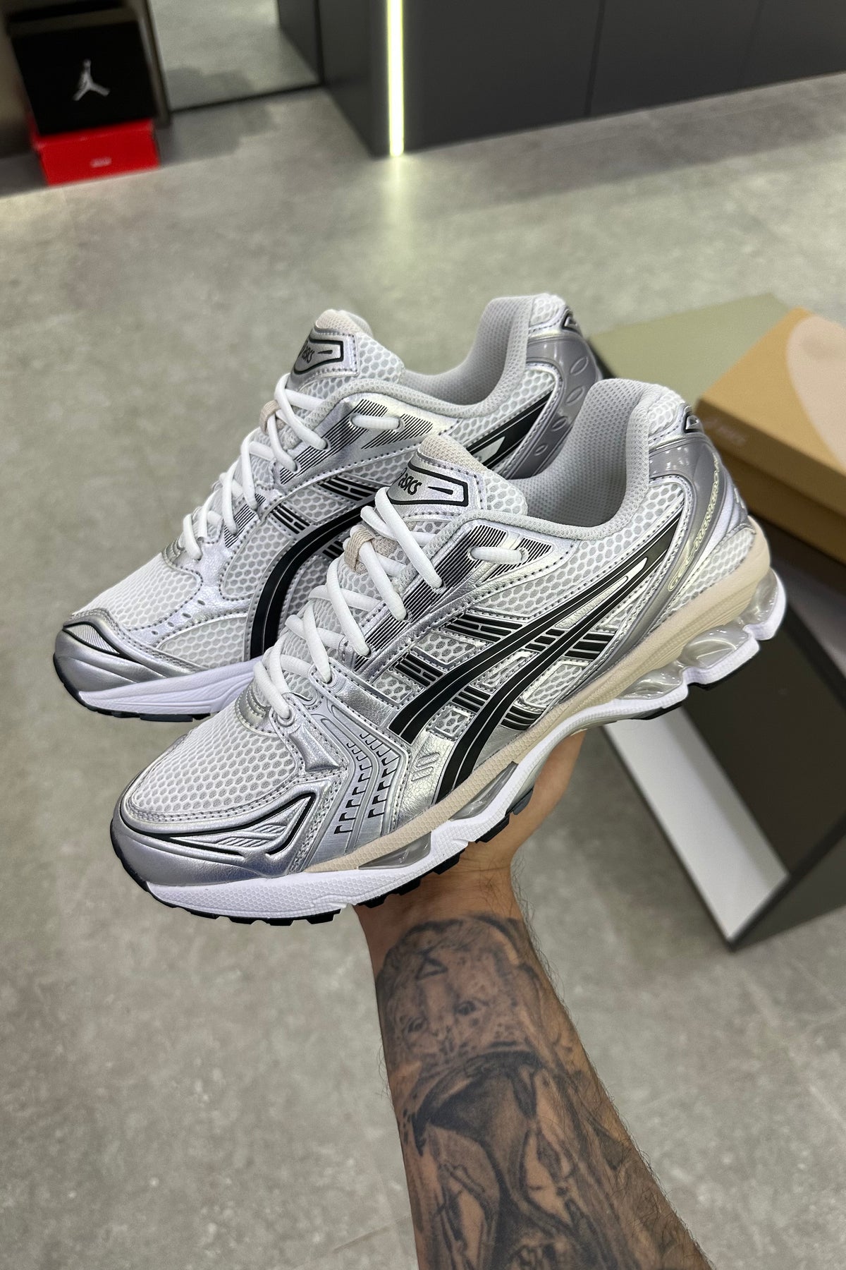 ASICS Gel-Kayano 14 – White Black Pure Silver