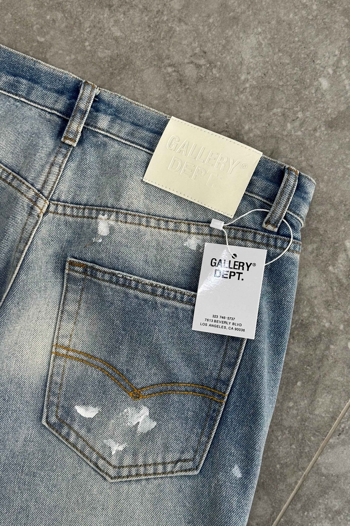 GALLERY DEPT Flared Jeans Paint Splatter – Vintage Blue