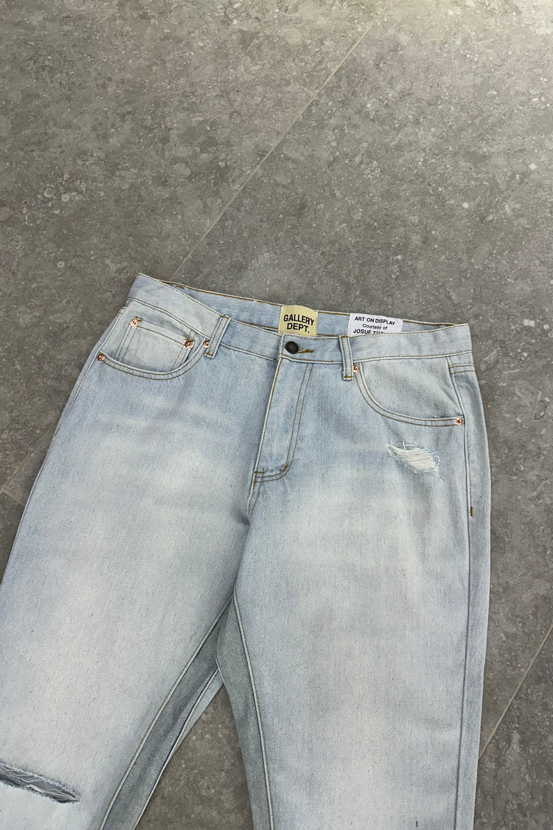 GALLERY DEPT Flared Jeans Paint Splatter – Light Wash Blue