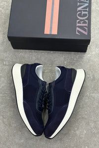 Zegna Techmerino Wool Sneakers - Bleu - MAGIC CITY