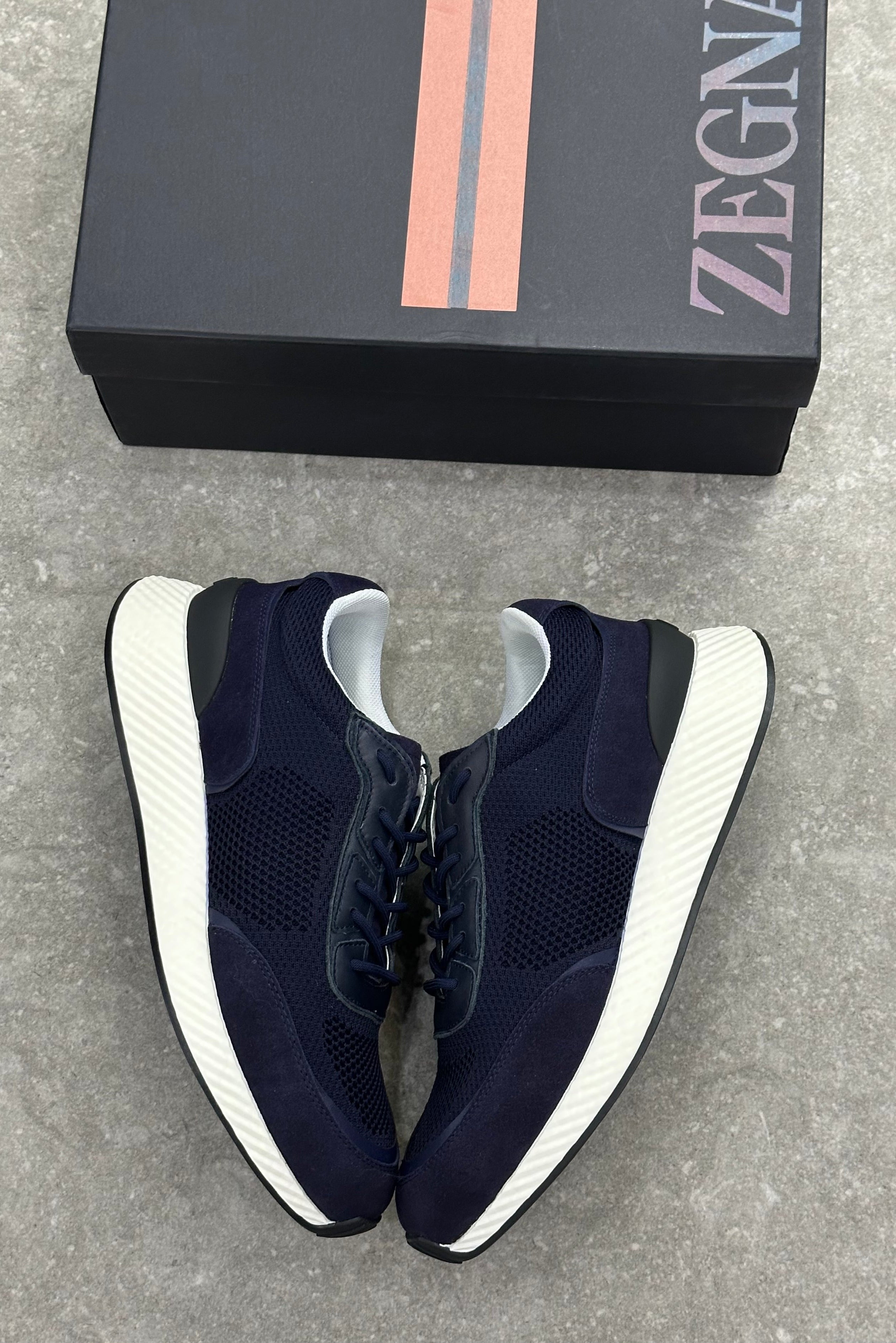 Zegna Techmerino Wool Sneakers - Bleu - MAGIC CITY