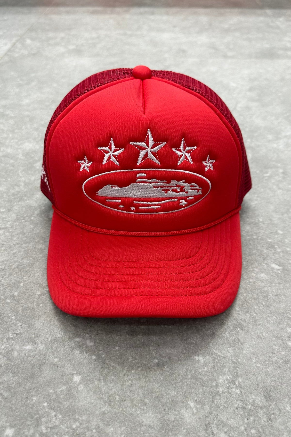 CORTEIZ 5 STARZ Alcatraz Trucker Hat – Red - MAGIC CITY