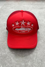 CORTEIZ 5 STARZ Alcatraz Trucker Hat – Red - MAGIC CITY