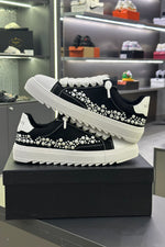 NUMERIS Low-Top Sneakers – Black Pearl Studded