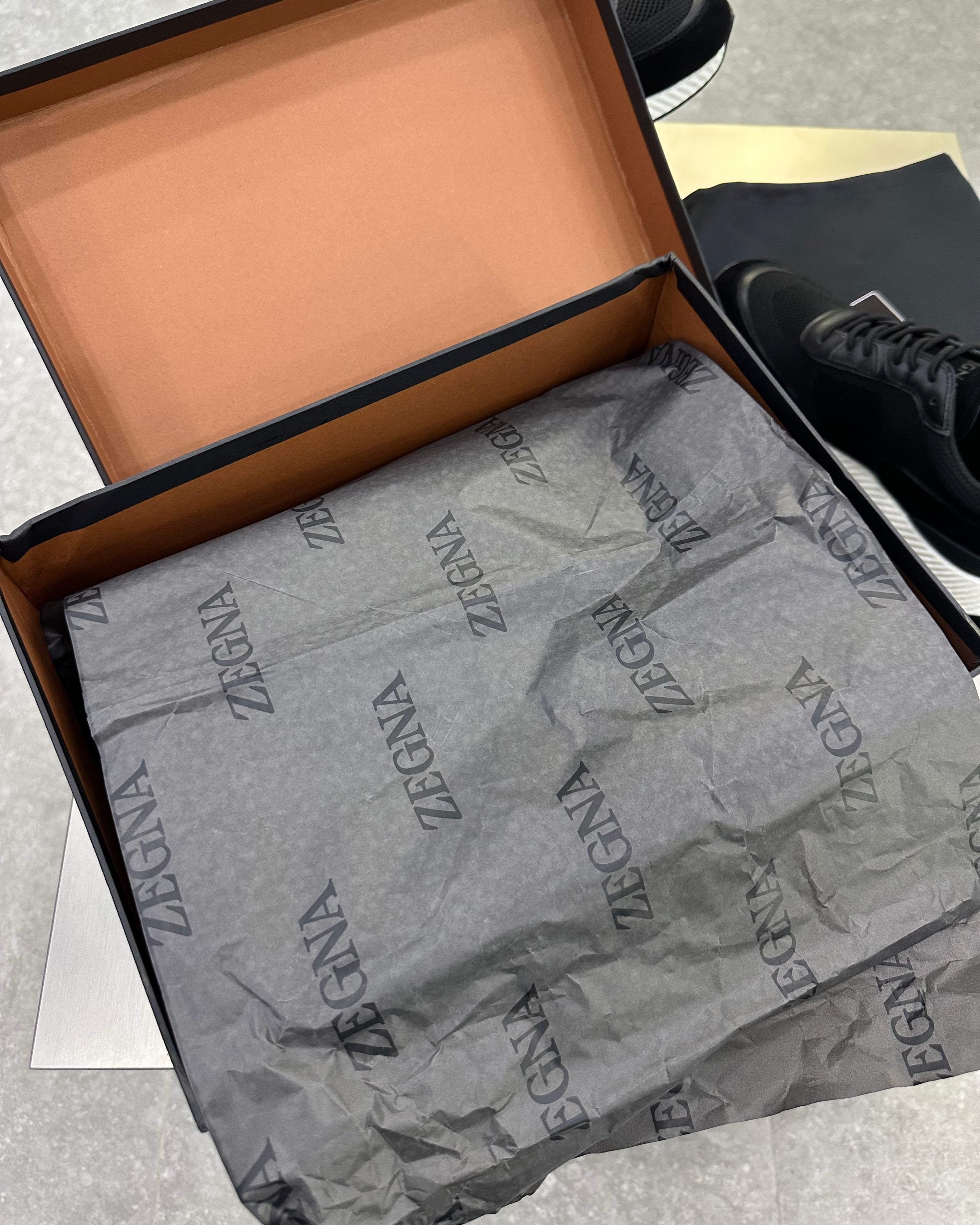 Zegna Techmerino Wool Sneakers - Black