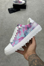 NUMERIS Low-Top Sneakers – Pink Teal Tie-Dye