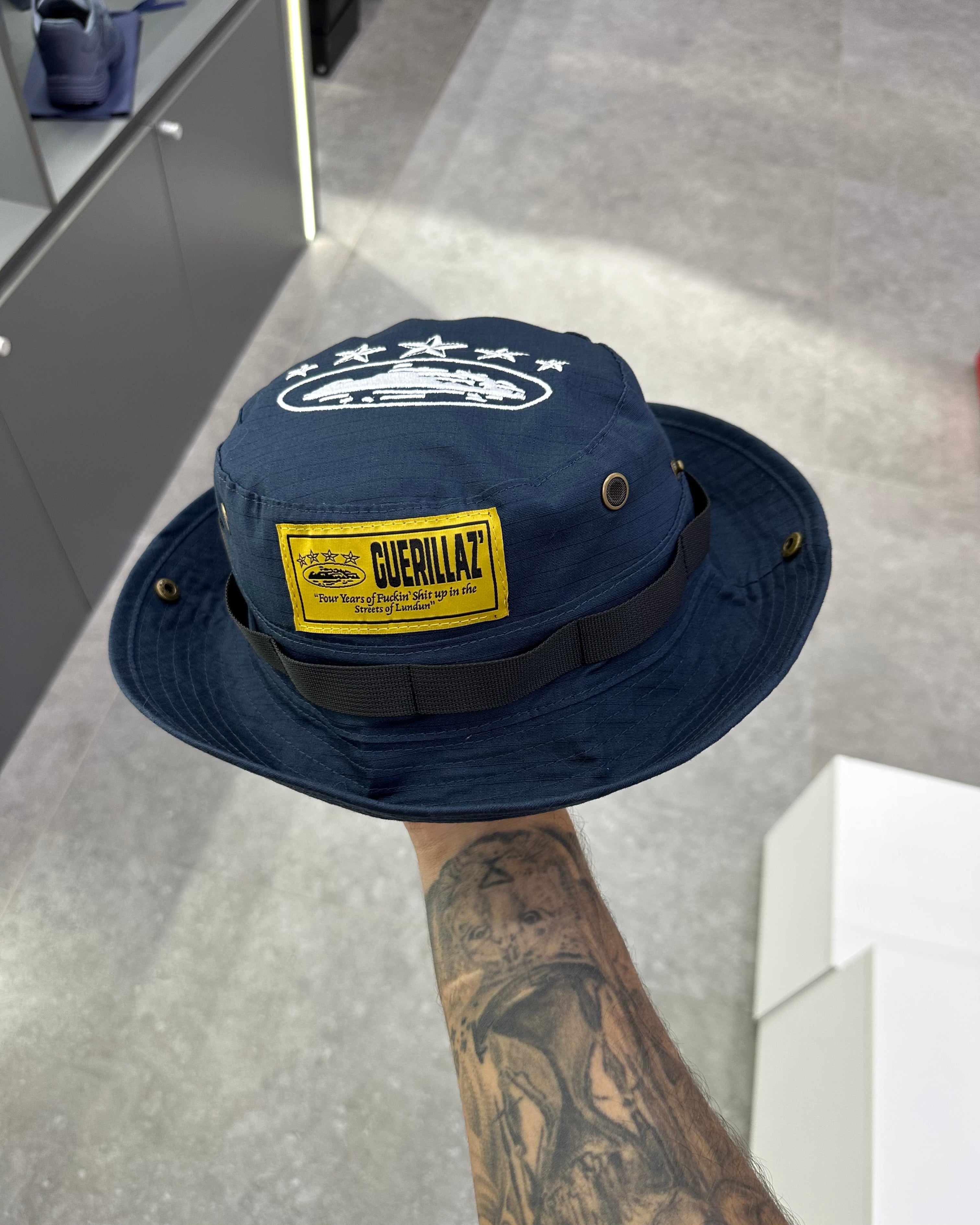 Corteiz OG Guerillaz Bucket Hat - Bleu