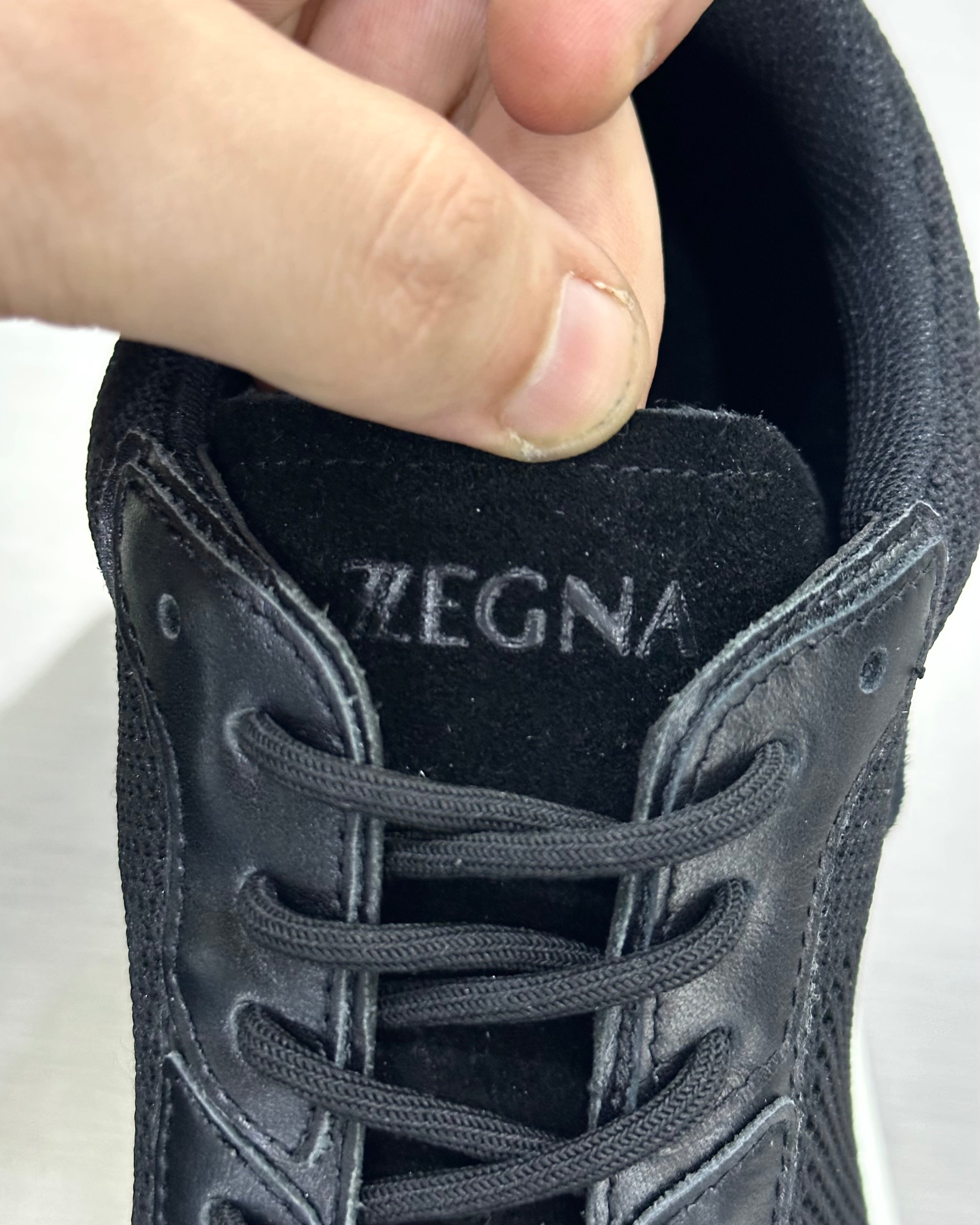Zegna Techmerino Wool Sneakers - Black