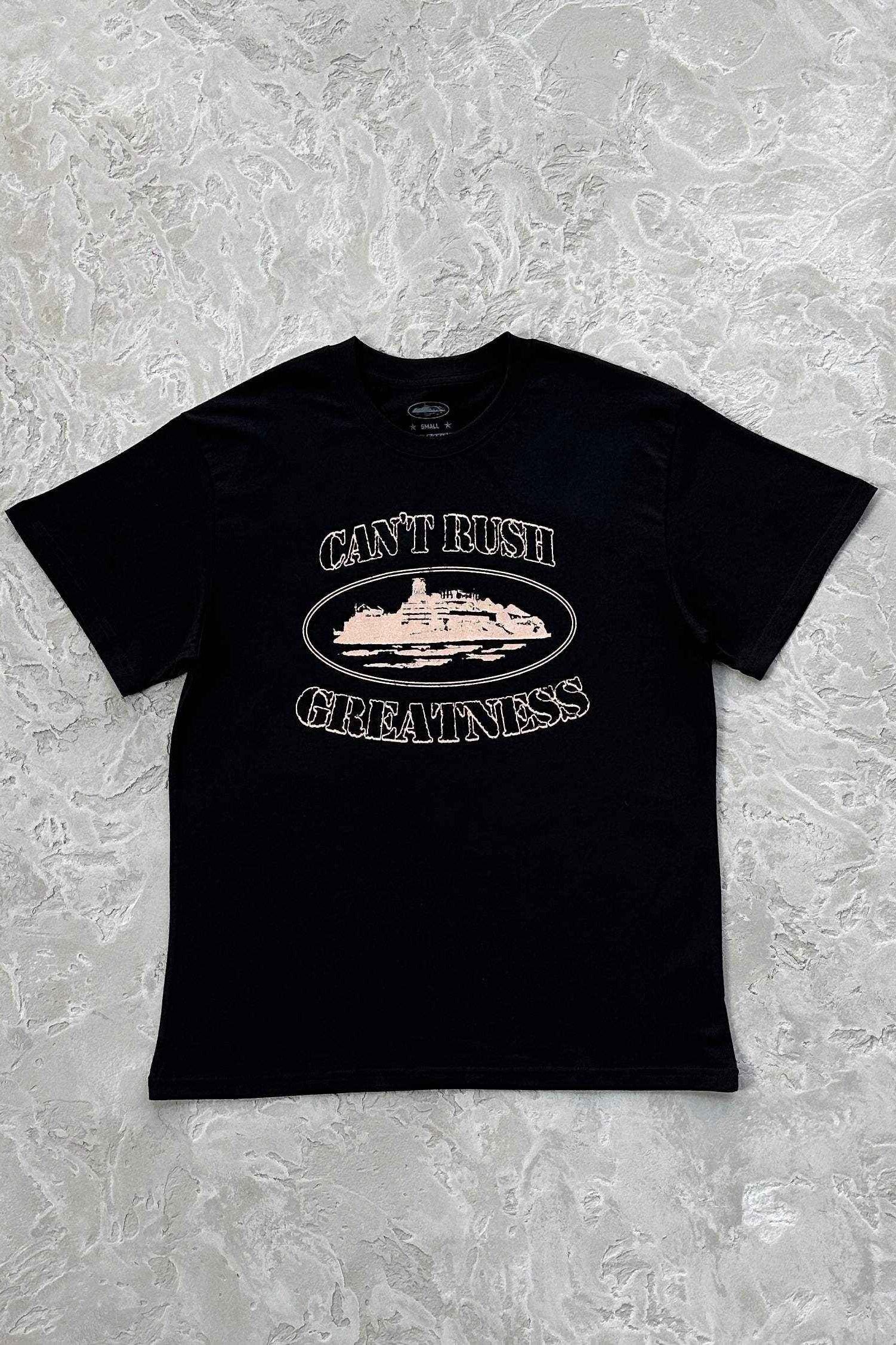 Corteiz × Cental Cee Can't Rush
Greatness Tee Black Men's - SS25 - MAGIC CITY