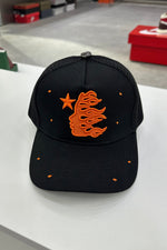 HELLSTAR Rhinestone Logo Cap | Orange Black - MAGIC CITY