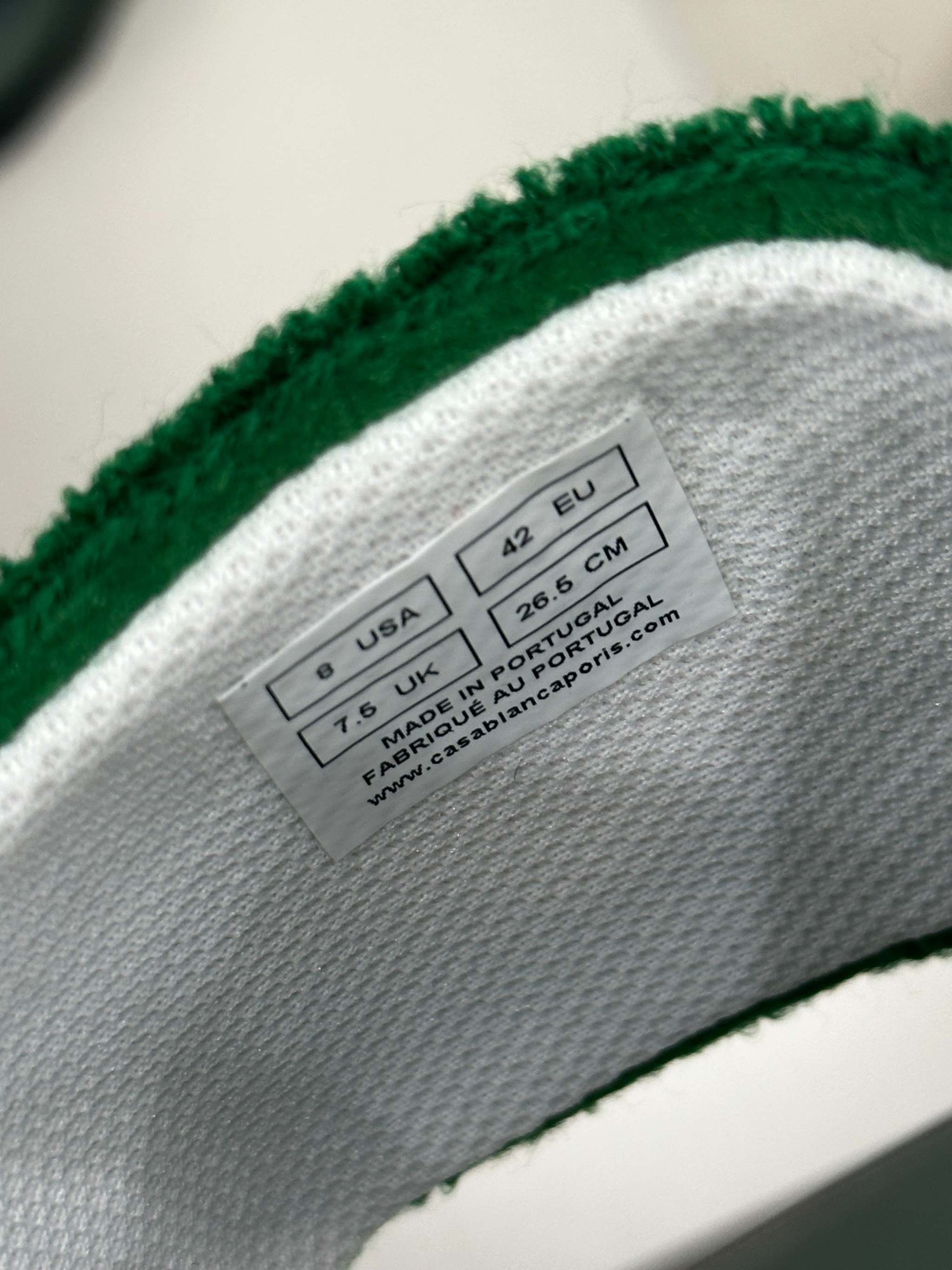 Casablanca Paris Embroidered terry slide Green