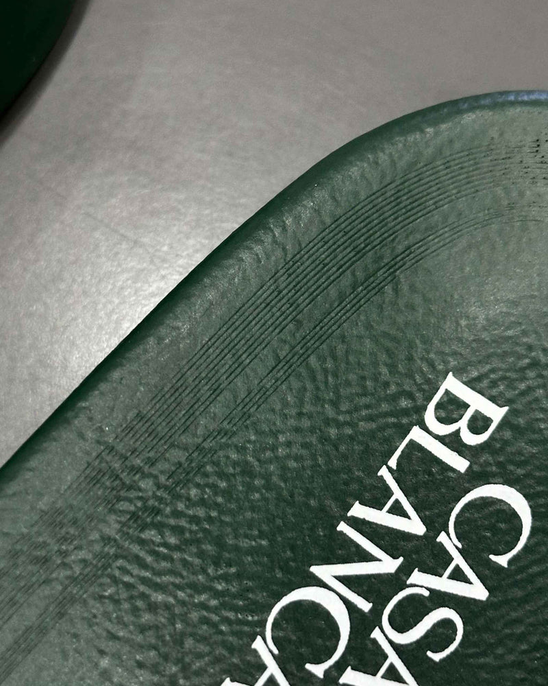 Casablanca Paris Embroidered terry slide Green - MAGIC CITY