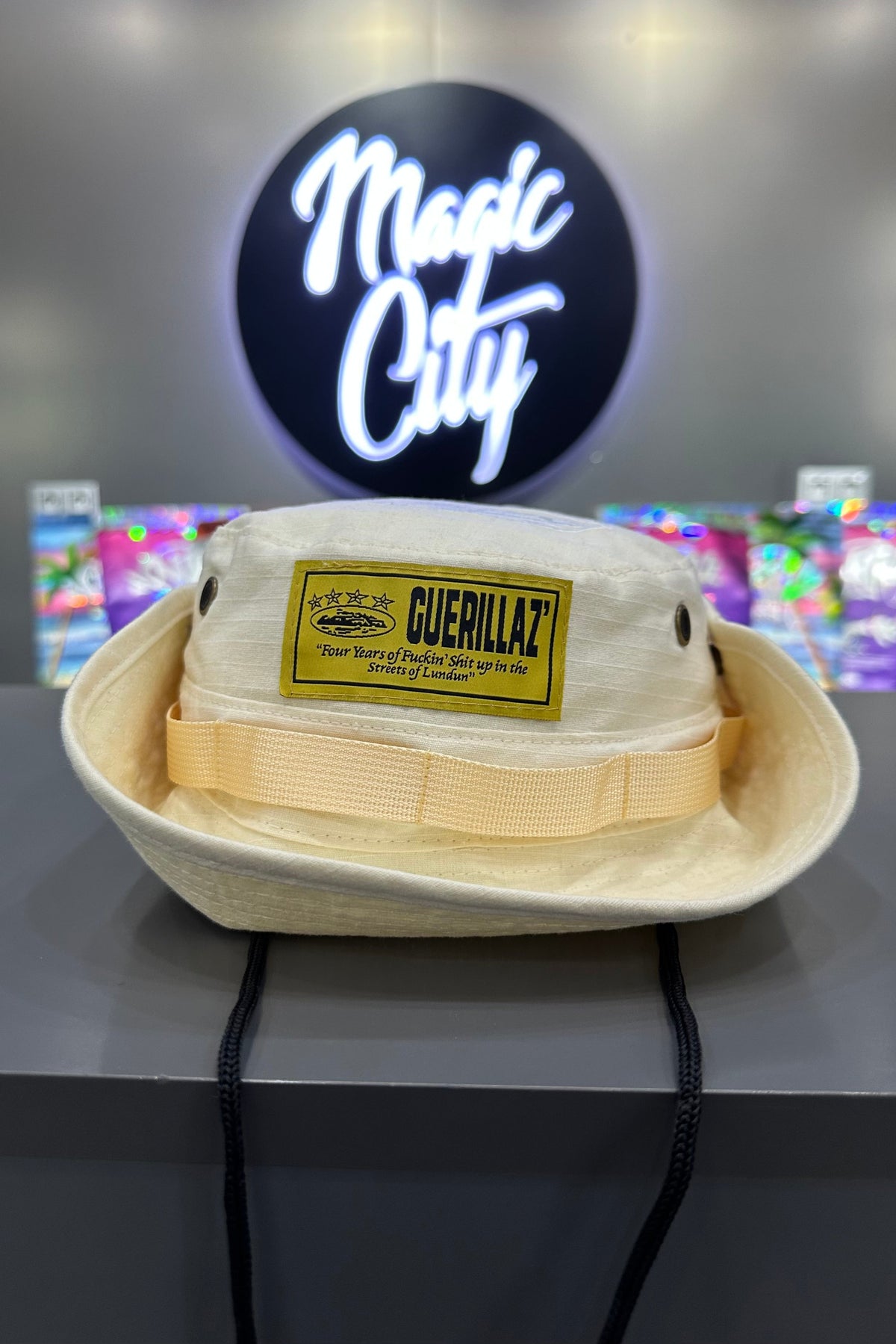 Corteiz OG Guerillaz Bucket Hat - Beige - MAGIC CITY