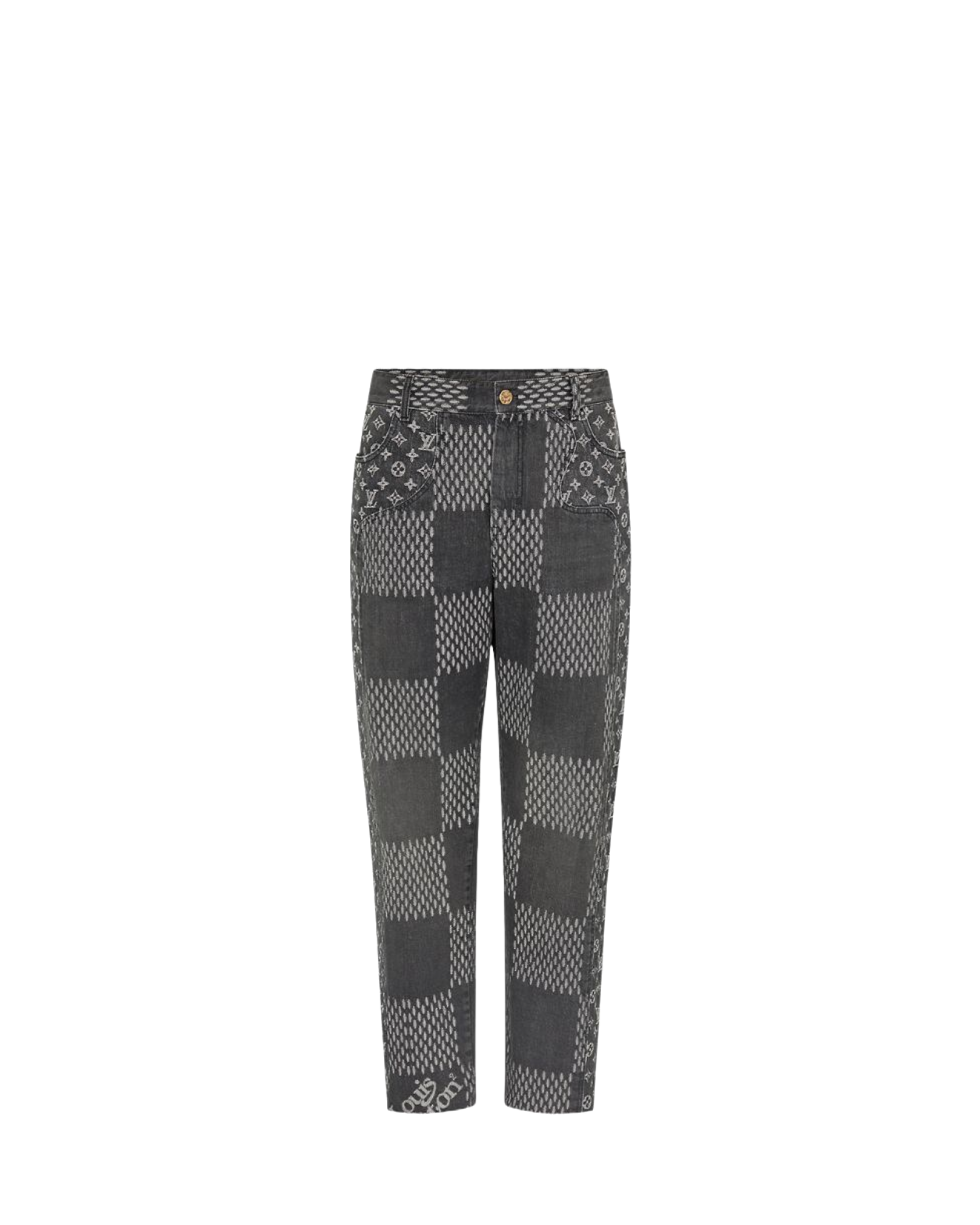 Louis V x Nigo Giant Damier Waves MNGM Denim Pants